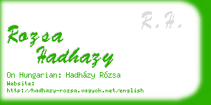 rozsa hadhazy business card